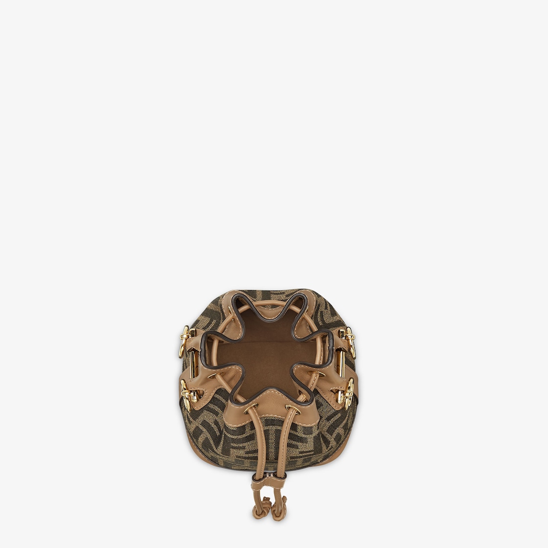 FENDI Mon Tresor Brown FF fabric mini-bag - Image 3